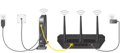 wax204 connected to dsl router